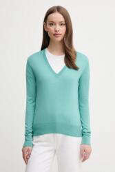 Benetton pulóver selyemkeverékből - türkiz M