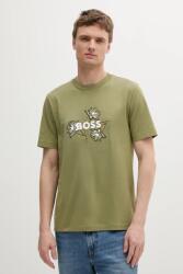 BOSS pamut póló - zöld XXL - answear - 24 190 Ft