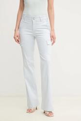 Guess nadrág női, magas derekú egyenes, W5GA1B W93CL - kék 28/34