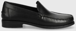Geox bőr mokaszin fekete, férfi - fekete Férfi 45