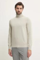 BOSS Orange pulóver kasmír keverékből könnyű, bézs, garbónyakú, 50527573 - bézs XXL