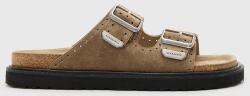 AllSaints papucs velúrból Randal Sandal barna, M002FC - barna Férfi 43 - answear - 50 990 Ft