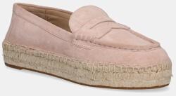 Lauren Ralph Lauren espadrilles velúrból Luize Loafer - rózsaszín Női 40