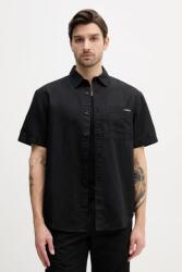 Calvin Klein len ing férfi, galléros, fekete, regular, J30J327296 - fekete L