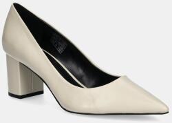 HUGO bőr flip-flop Devany bézs, magassarkú, 50536630 - bézs Női 36