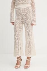 Liu Jo nadrág női, bézs, magas derekú egyenes, WA5341. MS007 - bézs S