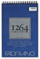 Fedrigoni 1264 200g A4 40lapos spirálkötött fekete rajztömb (19100652) - tintasziget