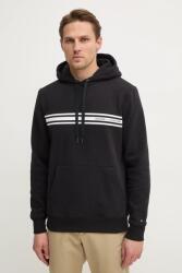 Tommy Hilfiger felső fekete, férfi, nyomott mintás, kapucnis, MW0MW38332 - fekete XL