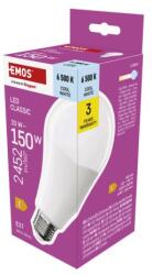 EMOS LED izzó Classic A80 / E27 / 20 W (150 W) / 2452 lm / Hideg fehér