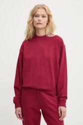 HUGO BOSS pamut melegítőfelső piros, női, sima, 50527463 - burgundia XS