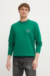 Tommy Hilfiger pamut melegítőfelső zöld, férfi, nyomott mintás, MW0MW38673 - zöld M