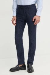 Tommy Hilfiger nadrág gyapjú keverékből sötétkék, egyenes, MW0MW36699 - sötétkék 31/32