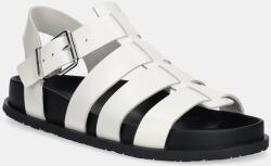 Tommy Jeans bőr szandál TJW FISHERMAN PATENT SANDAL - fehér Női 41