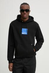 Karl Lagerfeld Jeans pamut melegítőfelső fekete, férfi, nyomott mintás, kapucnis, A1M20003 - fekete M