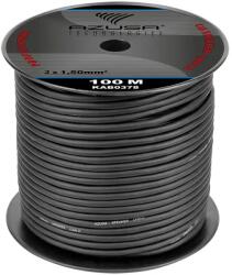 Azusa Réz hangszórókábel kettős szigetelésű fekete 2x1, 5 mm2 AZUSA /méter (KAB0378)