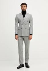 BOSS gyapjú öltöny - szürke 50 - answear - 203 990 Ft