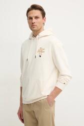Tommy Hilfiger felső bézs, férfi, nyomott mintás, kapucnis, MW0MW37475 - bézs XL