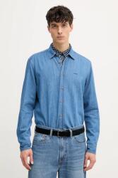 HUGO BOSS farmering férfi, galléros, regular, 50520279 - kék M