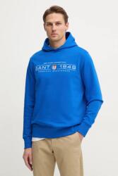 Gant felső férfi, nyomott mintás, kapucnis, 2044014 - kék XL