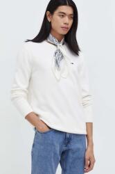 Tommy Hilfiger pamut pulóver zöld - bézs S