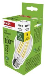 EMOS LED izzószálas izzó A60 A osztály / E27 / 7, 2 W (100 W) / 1521 lm / semleges fehér