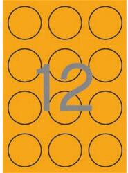 APLI Etikett, 60 mm kör, színes, APLI, neon narancs, 240 etikett/csomag (02867) - tonerpiac