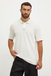 HUGO pamut póló bézs, sima, 50493206 - bézs M