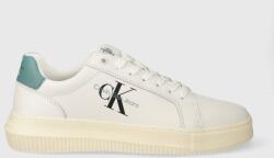 Calvin Klein Jeans bőr sportcipő CHUNKY CUPSOLE MONOLOGO - fehér Férfi 45