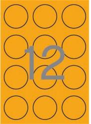 APLI Etikett, 60 mm kör, színes, APLI, neon narancs, 240 etikett/csomag (02867) - nyomtassingyen