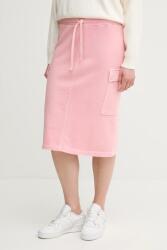 United Colors of Benetton pamut szoknya rózsaszín, mini, egyenes, 39BLD000E - rózsaszín L