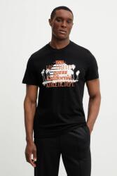 Guess pamut póló CATMINT fekete, férfi, nyomott mintás, Z5GI16 I3Z14 - fekete S