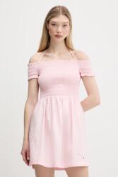 Tommy Hilfiger pamut ruha - rózsaszín XS - answear - 27 990 Ft