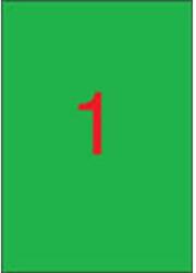 APLI Etikett, 210x297 mm, színes, APLI, zöld, 100 etikett/csomag (11841) - tonerpiac