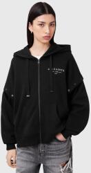 AllSaints pamut melegítőfelső AROMA fekete, nyomott mintás, kapucnis, W134JC - fekete M