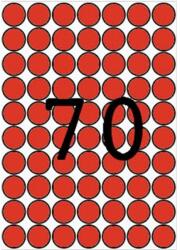 APLI Etikett, 19 mm kör, színes, A5 hordozón, APLI, piros, 560 etikett/csomag (12105) - tonerpiac