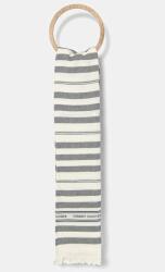 Tommy Hilfiger sál vászonkeverékkel - sötétkék Univerzális méret