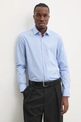 HUGO BOSS pamut ing férfi, galléros, slim, 50534044 - kék 41 - answear - 22 990 Ft
