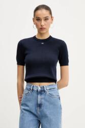Tommy Hilfiger pamut pulóver könnyű, sárga, DW0DW19336 - sötétkék S