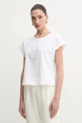 Liu Jo pamut póló női, fehér, VA5151. JS923 - fehér S - answear - 17 890 Ft
