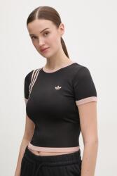 Adidas t-shirt KNITTED 3S TEE - fekete XS