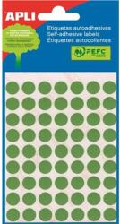 APLI Etikett, 10 mm kör, kézzel írható, színes, APLI, zöld, 315 etikett/csomag (2054) - nyomtassingyen