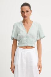 GUESS felső vászonkeverékkel LUIZA nyomott mintás, W5GH82 D5N81 - kék XL