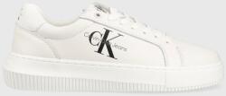 Calvin Klein bőr sportcipő YWYW823 CHUNKY CUPSOLE MONOLOGO W fehér, YW0YW00823 - fehér Női 36 - answear - 31 990 Ft