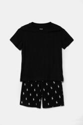 Ralph Lauren gyerek pamut pizsama - fekete 98-104