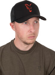 Fox Collection Trucker Cap Fekete-Narancssárga Baseball Sapka (CHH034)