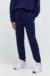 HUGO BOSS pamut melegítőnadrág sötétkék, sima - sötétkék M