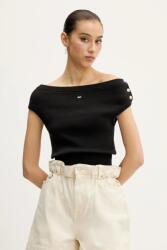 Tommy Hilfiger pamut pulóver könnyű, fekete, DW0DW20252 - fekete XS