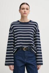 Tommy Hilfiger pamut hosszúujjú sötétkék, WW0WW45519 - sötétkék XXS