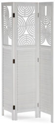 Autronic 3 részes fa paraván, EF-L175 Szín: fehér