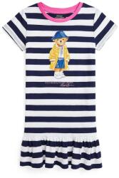 Ralph Lauren gyerek pamutruha sötétkék, midi, harang alakú, 312957382001 - sötétkék 124-128